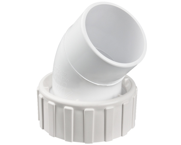 union de pompe 78 mm, sortie 2" coudé 45° union de pompe 78 mm, sortie 2" coudé 45°