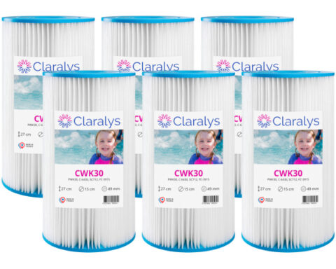 filtre claralys cwk30 – ouvertures Ø 49 mm – carton de 6 filtres