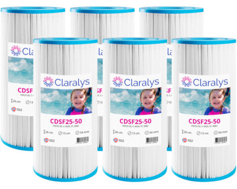 filtre claralys cdsf25 50 – ouvertures Ø 54 mm – carton de 6 filtres